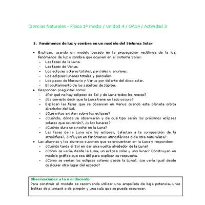 Ciencias Naturales 1 medio-Unidad 4-OA14-Actividad 3 Ciencias Naturales 1 medio-Unidad 4-OA14-Actividad 3