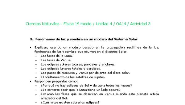 Ciencias Naturales 1 medio-Unidad 4-OA14-Actividad 3 Ciencias Naturales 1 medio-Unidad 4-OA14-Actividad 3