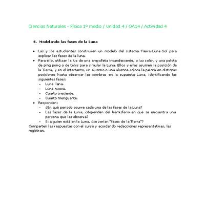 Ciencias Naturales 1 medio-Unidad 4-OA14-Actividad 4 Ciencias Naturales 1 medio-Unidad 4-OA14-Actividad 4