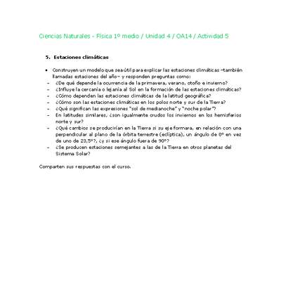 Ciencias Naturales 1 medio-Unidad 4-OA14-Actividad 5 Ciencias Naturales 1 medio-Unidad 4-OA14-Actividad 5