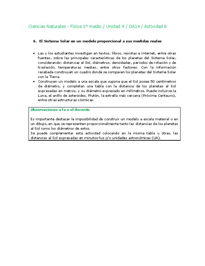 Ciencias Naturales 1 medio-Unidad 4-OA14-Actividad 6 Ciencias Naturales 1 medio-Unidad 4-OA14-Actividad 6