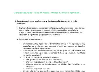 Ciencias Naturales 1 medio-Unidad 4-OA15-Actividad 1 Ciencias Naturales 1 medio-Unidad 4-OA15-Actividad 1