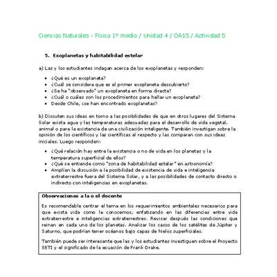 Ciencias Naturales 1 medio-Unidad 4-OA15-Actividad 5 Ciencias Naturales 1 medio-Unidad 4-OA15-Actividad 5