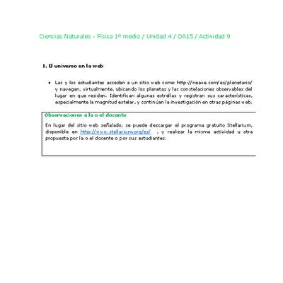 Ciencias Naturales 1 medio-Unidad 4-OA15-Actividad 9 Ciencias Naturales 1 medio-Unidad 4-OA15-Actividad 9