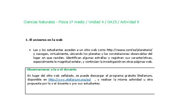 Ciencias Naturales 1 medio-Unidad 4-OA15-Actividad 9 Ciencias Naturales 1 medio-Unidad 4-OA15-Actividad 9