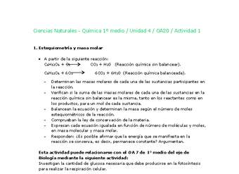 Ciencias Naturales 1 medio-Unidad 4-OA20-Actividad 1