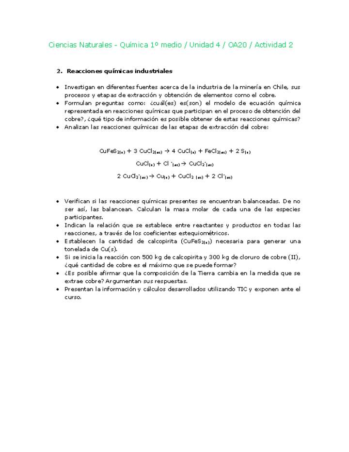 Ciencias Naturales 1 medio-Unidad 4-OA20-Actividad 2 Ciencias Naturales 1 medio-Unidad 4-OA20-Actividad 2
