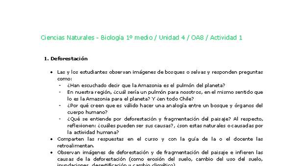 Ciencias Naturales 1 medio-Unidad 4-OA8-Actividad 1 Ciencias Naturales 1 medio-Unidad 4-OA8-Actividad 1