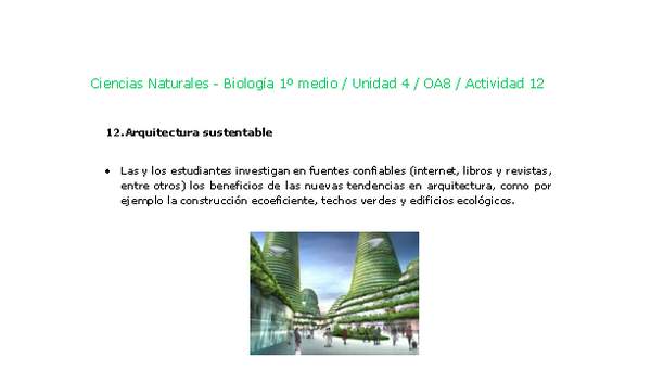 Ciencias Naturales 1 medio-Unidad 4-OA8-Actividad 12 Ciencias Naturales 1 medio-Unidad 4-OA8-Actividad 12