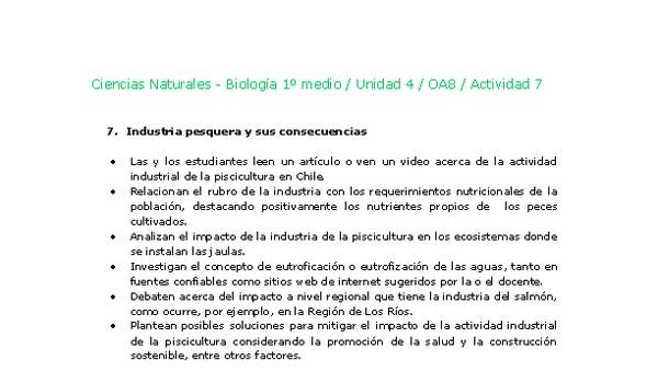 Ciencias Naturales 1 medio-Unidad 4-OA8-Actividad 7 Ciencias Naturales 1 medio-Unidad 4-OA8-Actividad 7