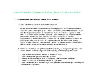 Ciencias Naturales 2 medio-Unidad 4-OA8-Actividad 5 Ciencias Naturales 2 medio-Unidad 4-OA8-Actividad 5