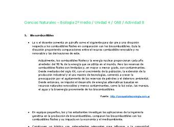 Ciencias Naturales 2 medio-Unidad 4-OA8-Actividad 8 Ciencias Naturales 2 medio-Unidad 4-OA8-Actividad 8