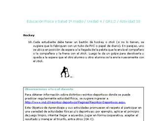 Educación Física 1 medio-Unidad 4-OA1;2-Actividad 10 Educación Física 1 medio-Unidad 4-OA1;2-Actividad 10