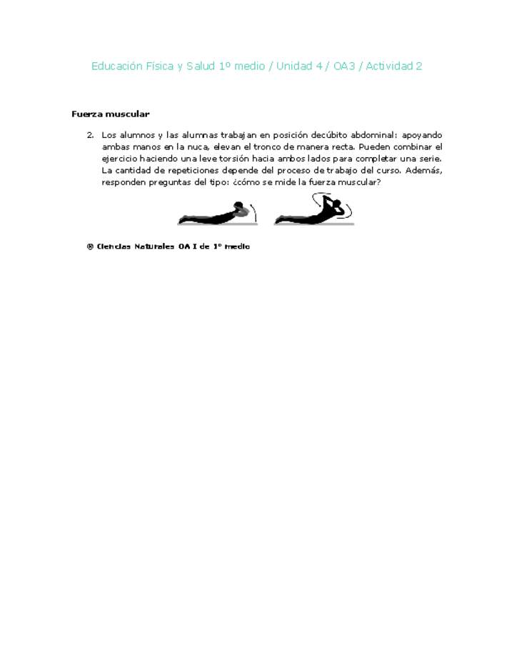 Educación Física 1 medio-Unidad 4-OA3-Actividad 2 Educación Física 1 medio-Unidad 4-OA3-Actividad 2