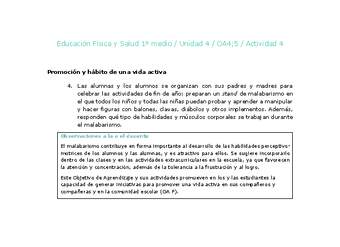 Educación Física 1 medio-Unidad 4-OA4;5-Actividad 4 Educación Física 1 medio-Unidad 4-OA4;5-Actividad 4