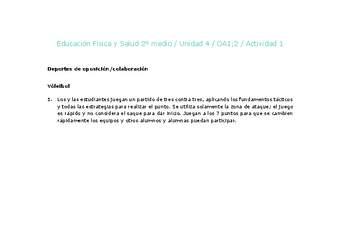 Educación Física 2 medio-Unidad 4-OA1;2-Actividad 1 Educación Física 2 medio-Unidad 4-OA1;2-Actividad 1