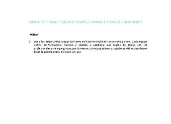 Educación Física 2 medio-Unidad 4-OA1;2-Actividad 5 Educación Física 2 medio-Unidad 4-OA1;2-Actividad 5