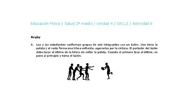 Educación Física 2 medio-Unidad 4-OA1;2-Actividad 6 Educación Física 2 medio-Unidad 4-OA1;2-Actividad 6