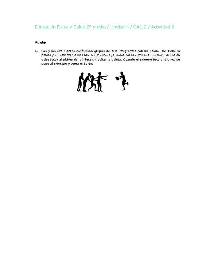 Educación Física 2 medio-Unidad 4-OA1;2-Actividad 6 Educación Física 2 medio-Unidad 4-OA1;2-Actividad 6