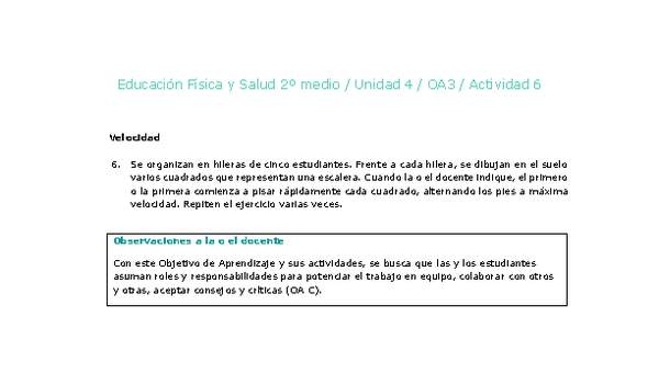 Educación Física 2 medio-Unidad 4-OA3-Actividad 6 Educación Física 2 medio-Unidad 4-OA3-Actividad 6