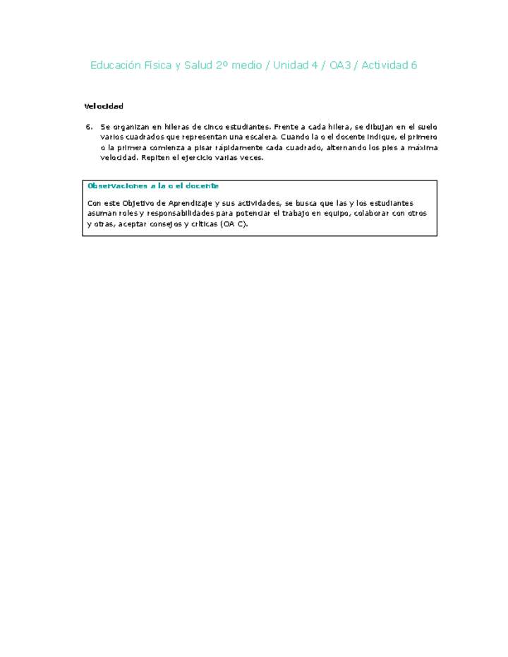 Educación Física 2 medio-Unidad 4-OA3-Actividad 6 Educación Física 2 medio-Unidad 4-OA3-Actividad 6