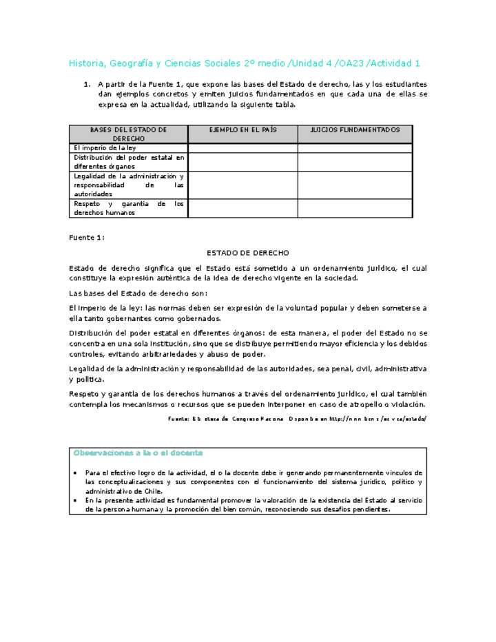Historia 2 medio-Unidad 4-OA23-Actividad 1 Historia 2 medio-Unidad 4-OA23-Actividad 1