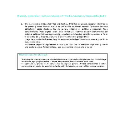 Historia 2 medio-Unidad 4-OA24-Actividad 2 Historia 2 medio-Unidad 4-OA24-Actividad 2