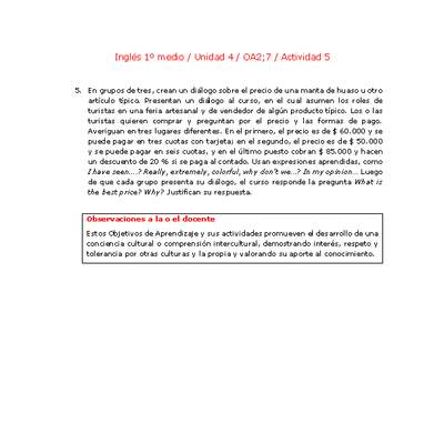 Inglés 1 medio-Unidad 4-OA2;7-Actividad 5 Inglés 1 medio-Unidad 4-OA2;7-Actividad 5
