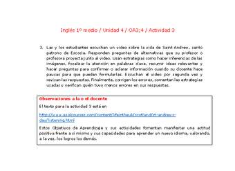Inglés 1 medio-Unidad 4-OA3;4-Actividad 3 Inglés 1 medio-Unidad 4-OA3;4-Actividad 3