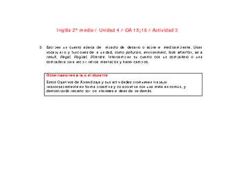 Inglés 2 medio-Unidad 4-OA15;16-Actividad 3 Inglés 2 medio-Unidad 4-OA15;16-Actividad 3