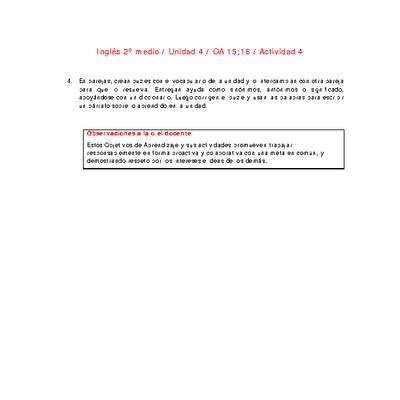 Inglés 2 medio-Unidad 4-OA15;16-Actividad 4 Inglés 2 medio-Unidad 4-OA15;16-Actividad 4