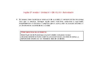 Inglés 2 medio-Unidad 4-OA15;16-Actividad 4 Inglés 2 medio-Unidad 4-OA15;16-Actividad 4