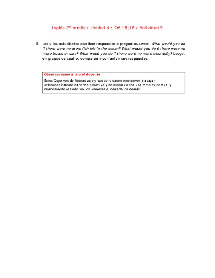 Inglés 2 medio-Unidad 4-OA15;16-Actividad 5 Inglés 2 medio-Unidad 4-OA15;16-Actividad 5