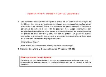 Inglés 2 medio-Unidad 4-OA1;6-Actividad 6 Inglés 2 medio-Unidad 4-OA1;6-Actividad 6