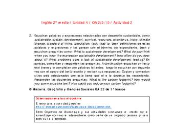 Inglés 2 medio-Unidad 4-OA2;3;10-Actividad 2 Inglés 2 medio-Unidad 4-OA2;3;10-Actividad 2