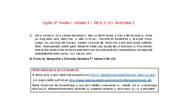 Inglés 2 medio-Unidad 4-OA2;3;10-Actividad 3 Inglés 2 medio-Unidad 4-OA2;3;10-Actividad 3