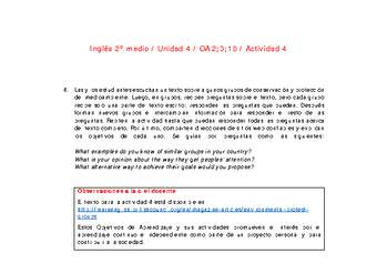 Inglés 2 medio-Unidad 4-OA2;3;10-Actividad 4 Inglés 2 medio-Unidad 4-OA2;3;10-Actividad 4