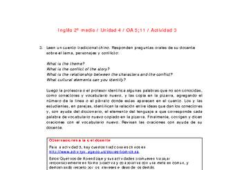 Inglés 2 medio-Unidad 4-OA5;11-Actividad 3 Inglés 2 medio-Unidad 4-OA5;11-Actividad 3