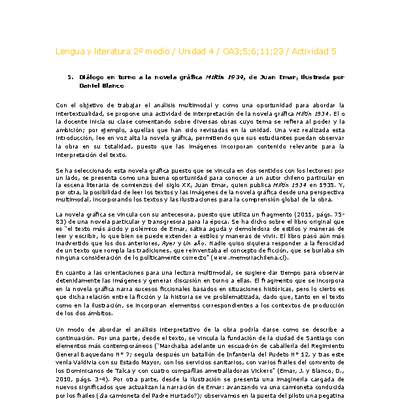 Lengua y Literatura 2 medio-Unidad 4-OA3;5;6;11;23-Actividad 5 Lengua y Literatura 2 medio-Unidad 4-OA3;5;6;11;23-Actividad 5