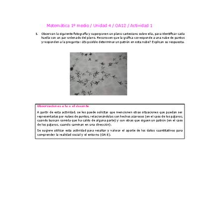 Matemática 1 medio-Unidad 4-OA12-Actividad 1 Matemática 1 medio-Unidad 4-OA12-Actividad 1
