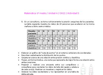 Matemática 1 medio-Unidad 4-OA12-Actividad 5 Matemática 1 medio-Unidad 4-OA12-Actividad 5