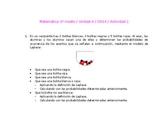 Matemática 1 medio-Unidad 4-OA14-Actividad 1 Matemática 1 medio-Unidad 4-OA14-Actividad 1