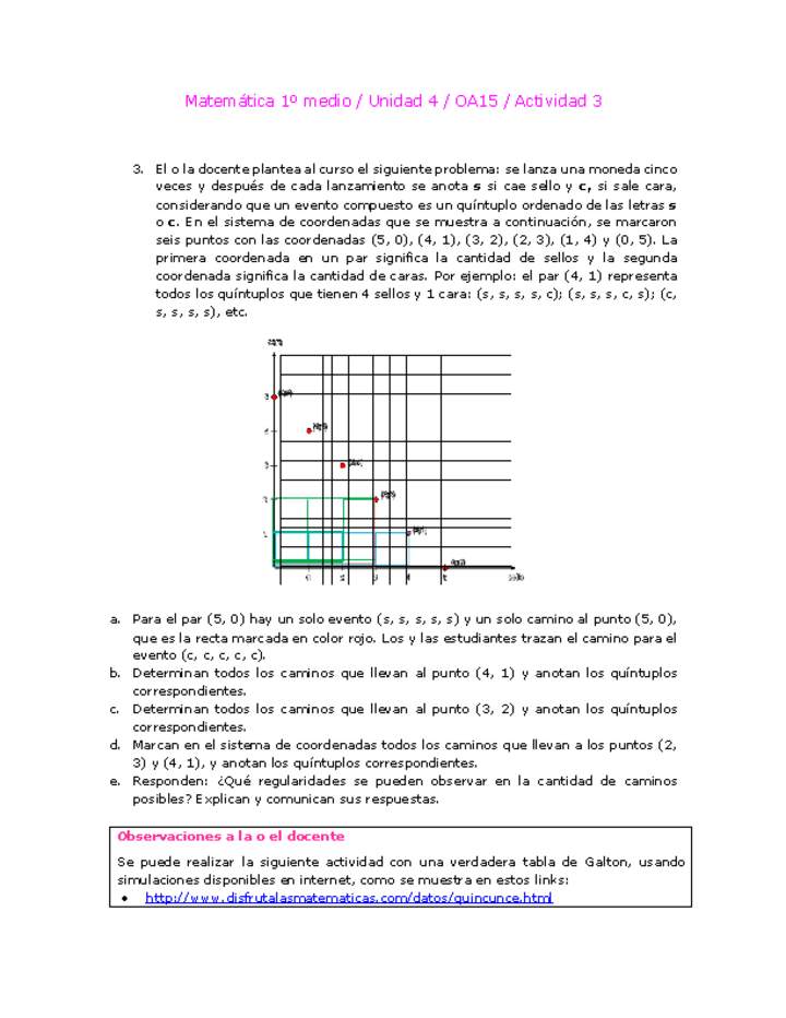 Matemática 1 medio-Unidad 4-OA15-Actividad 3 Matemática 1 medio-Unidad 4-OA15-Actividad 3