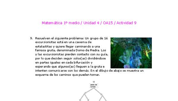 Matemática 1 medio-Unidad 4-OA15-Actividad 9 Matemática 1 medio-Unidad 4-OA15-Actividad 9
