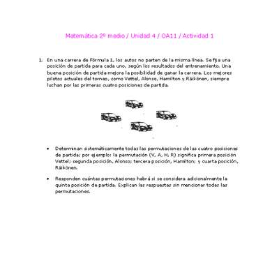 Matemática 2 medio-Unidad 4-OA11-Actividad 1 Matemática 2 medio-Unidad 4-OA11-Actividad 1