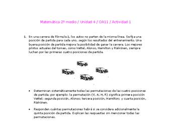 Matemática 2 medio-Unidad 4-OA11-Actividad 1 Matemática 2 medio-Unidad 4-OA11-Actividad 1