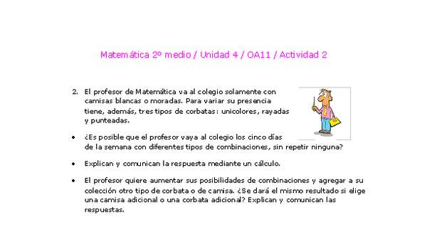 Matemática 2 medio-Unidad 4-OA11-Actividad 2 Matemática 2 medio-Unidad 4-OA11-Actividad 2