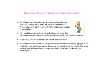 Matemática 2 medio-Unidad 4-OA11-Actividad 2 Matemática 2 medio-Unidad 4-OA11-Actividad 2