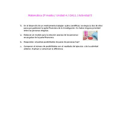 Matemática 2 medio-Unidad 4-OA11-Actividad 5 Matemática 2 medio-Unidad 4-OA11-Actividad 5