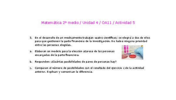 Matemática 2 medio-Unidad 4-OA11-Actividad 5 Matemática 2 medio-Unidad 4-OA11-Actividad 5